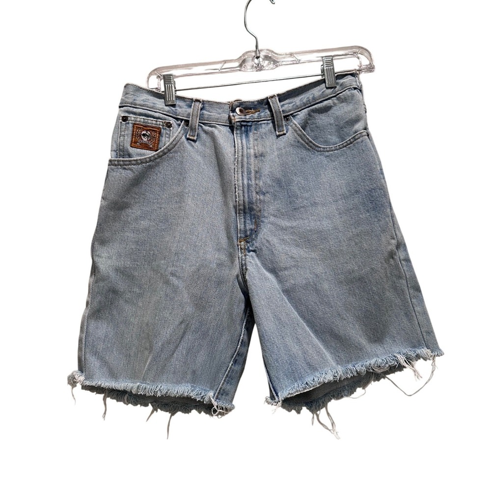Vintage‎ Cinch Denim Cut Off Distressed High Waist Shorts Size 31 Western Casual